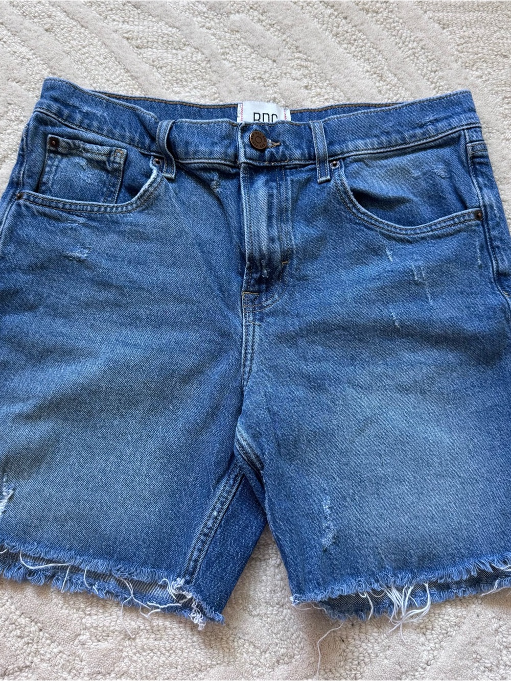Urban Outfitters BDG High-Rise Shorts, Distressed Denim, 29